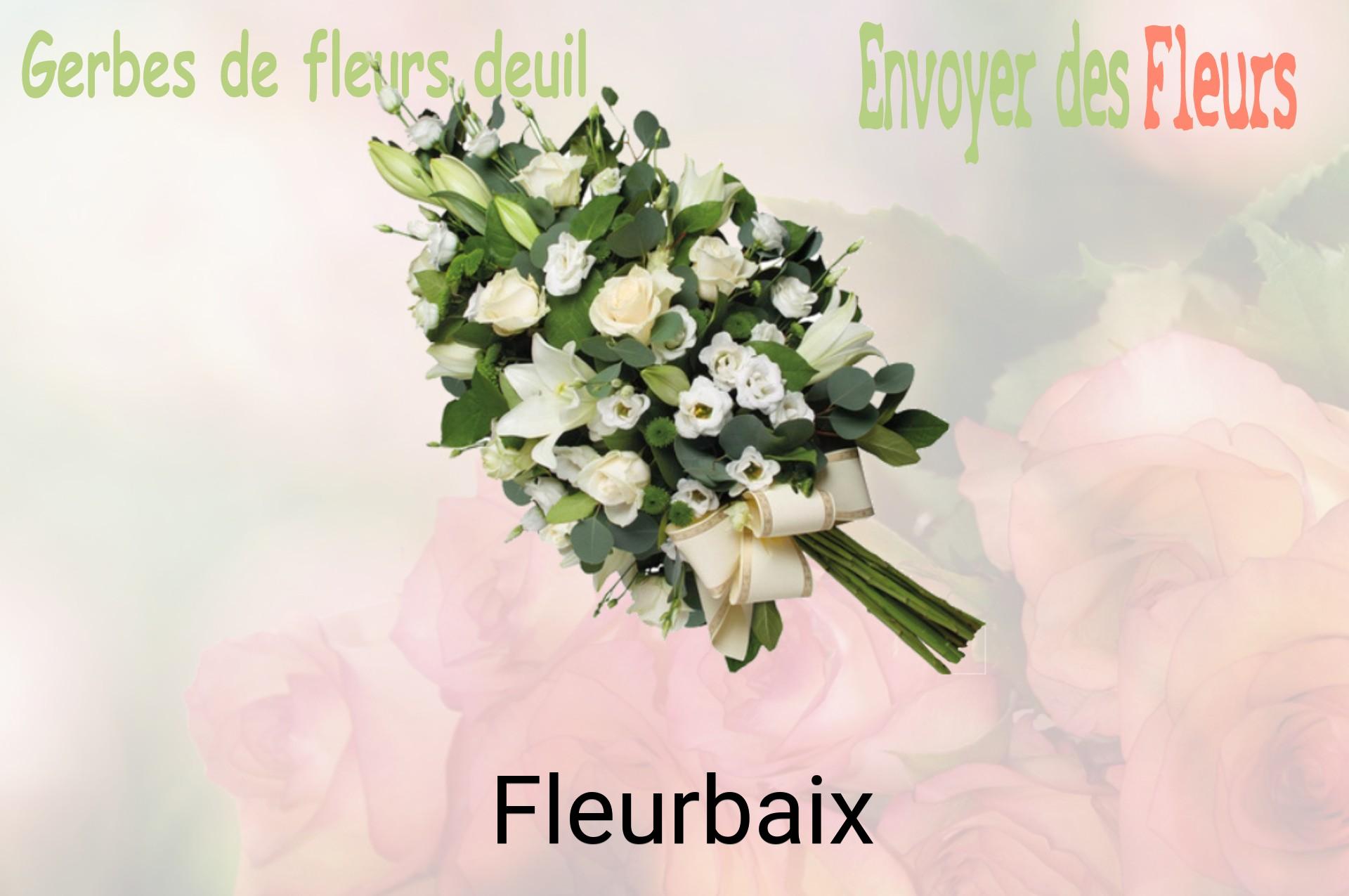 Gerbe de fleurs de deuil livrée à Fleurbaix